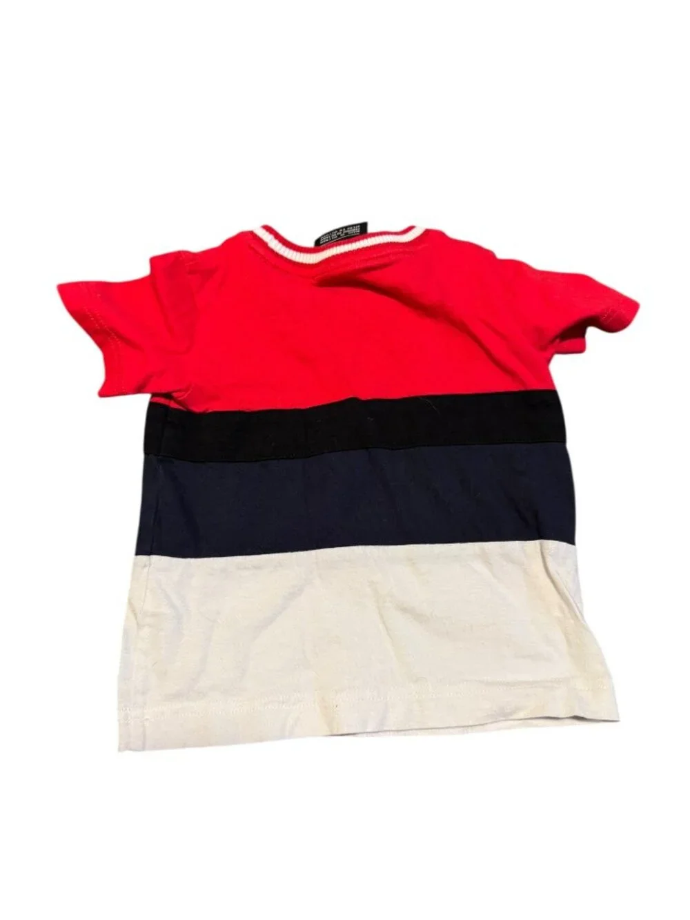 Nike Air Colorblock Short Sleeve T-Shirt Toddler Boys 2T Red Navy White